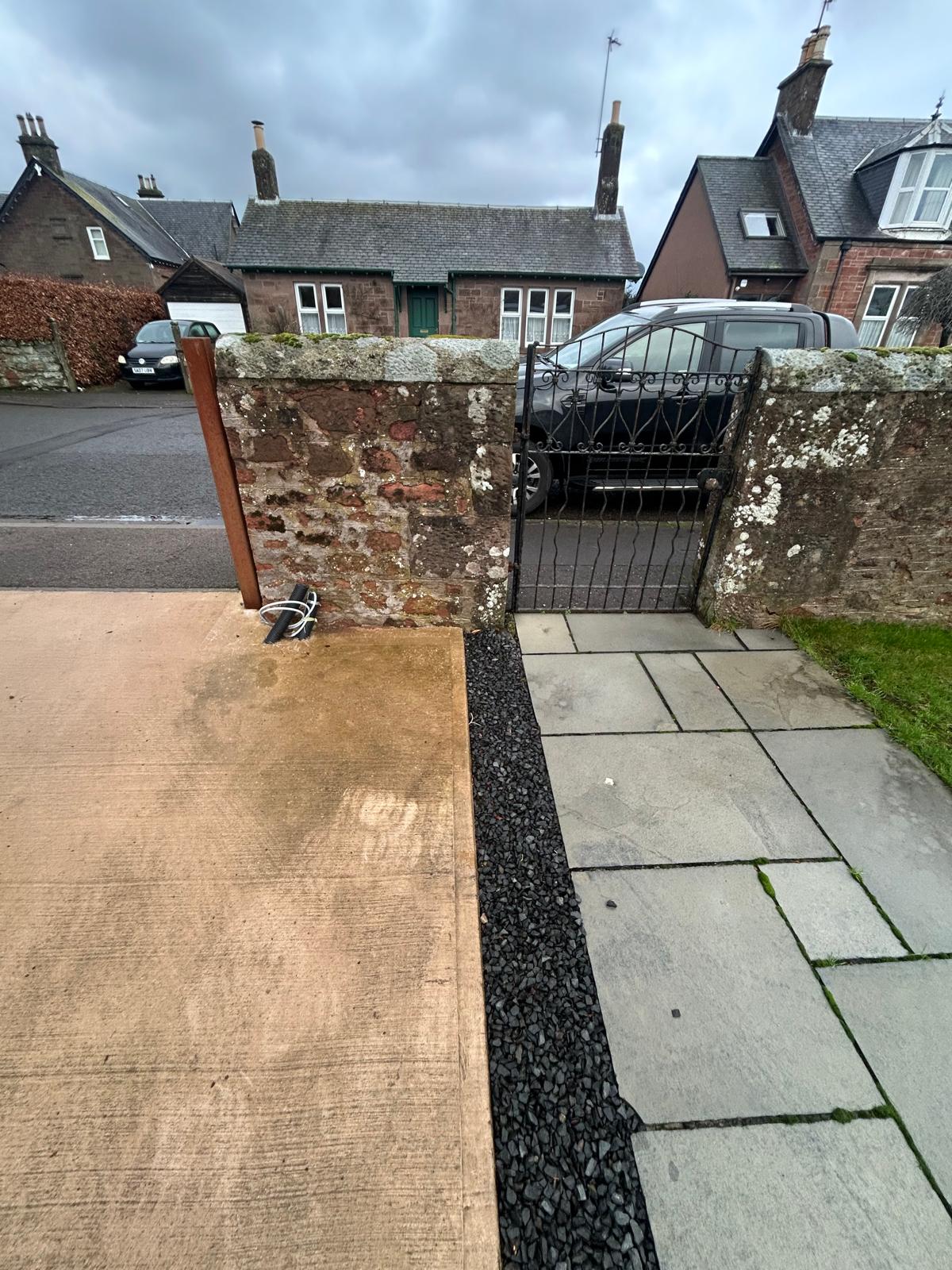 Cantilever Sliding Gate Installation Replacing an Old Wrought Iron Gate - Edzell, nr Forfar, Angus