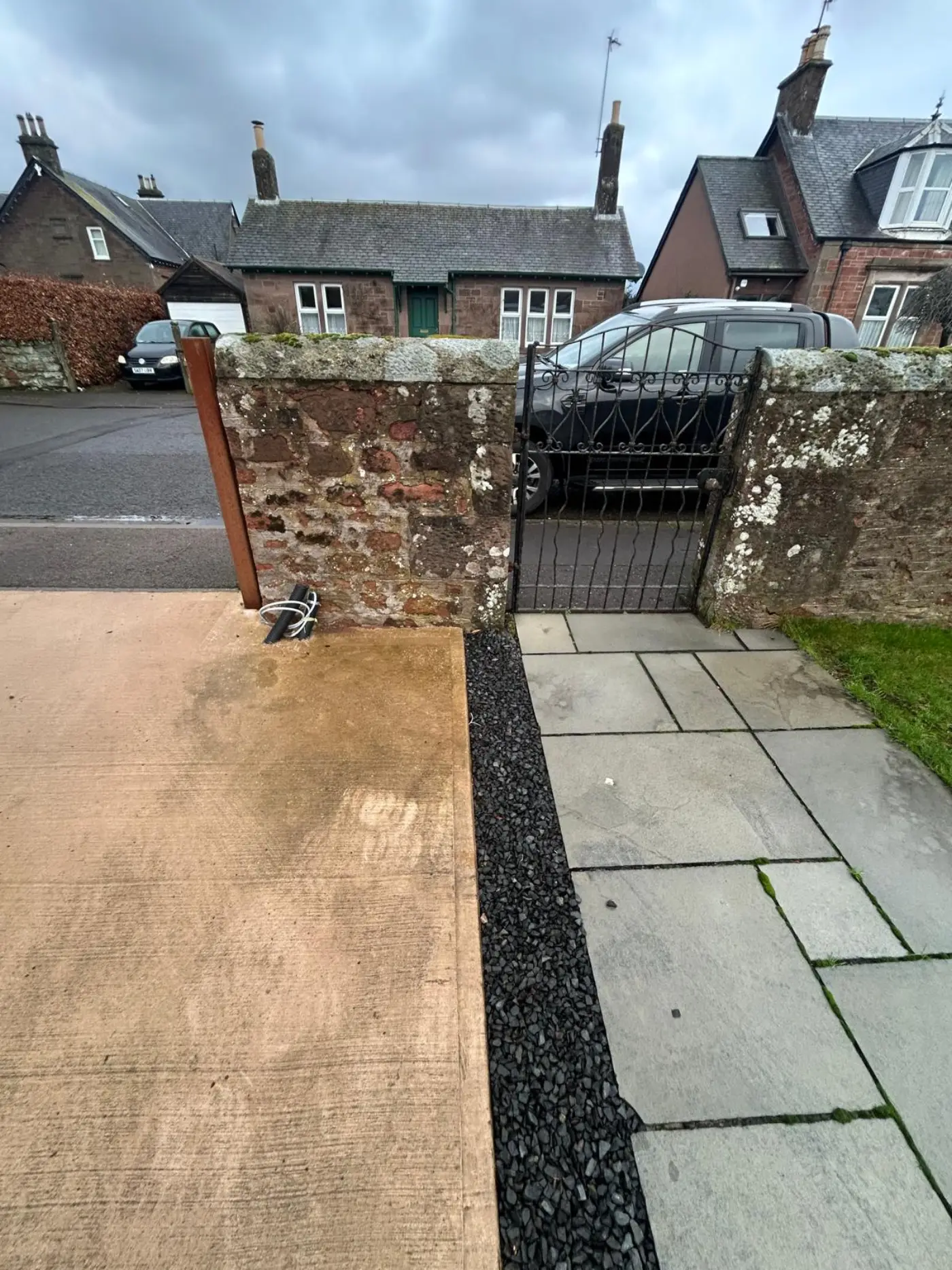 Old wrought iron gate before replacement in Edzell Forfar Angus