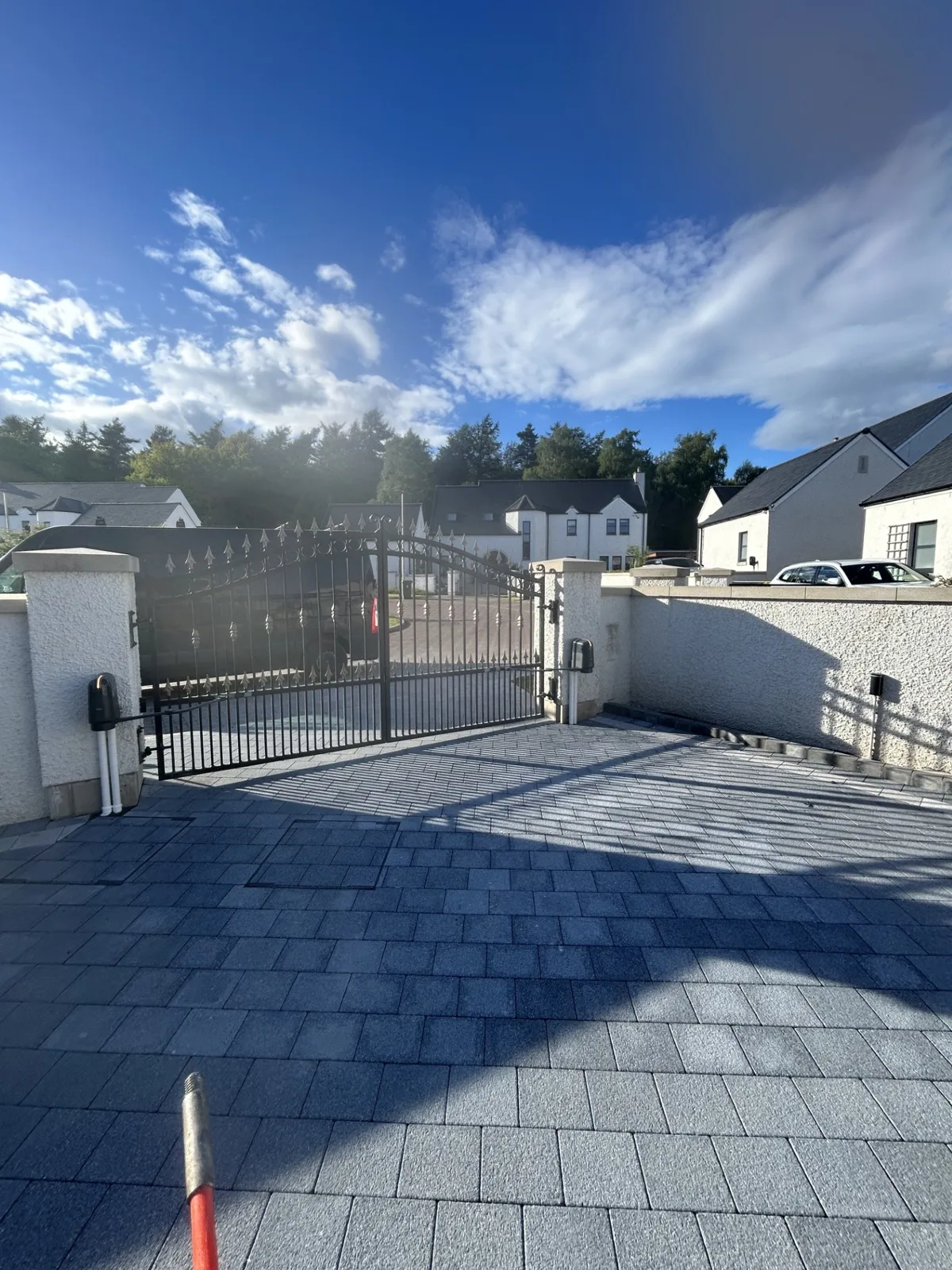 Wrought iron swing gates automated with KEY Automation motors by KLR Design Limited, Scotland