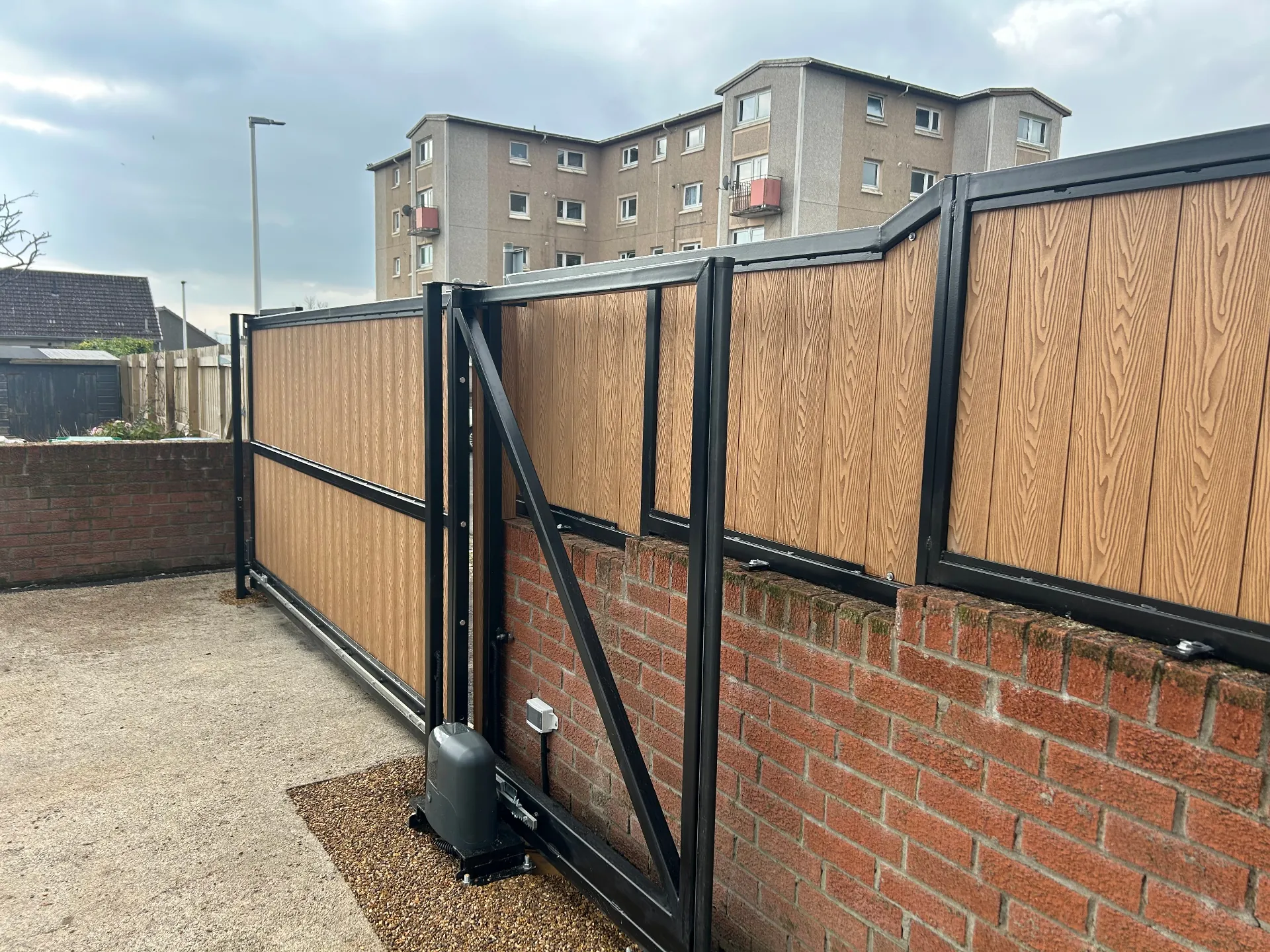 Cantilever sliding gate ideal for wide rural driveways in Ayrshire