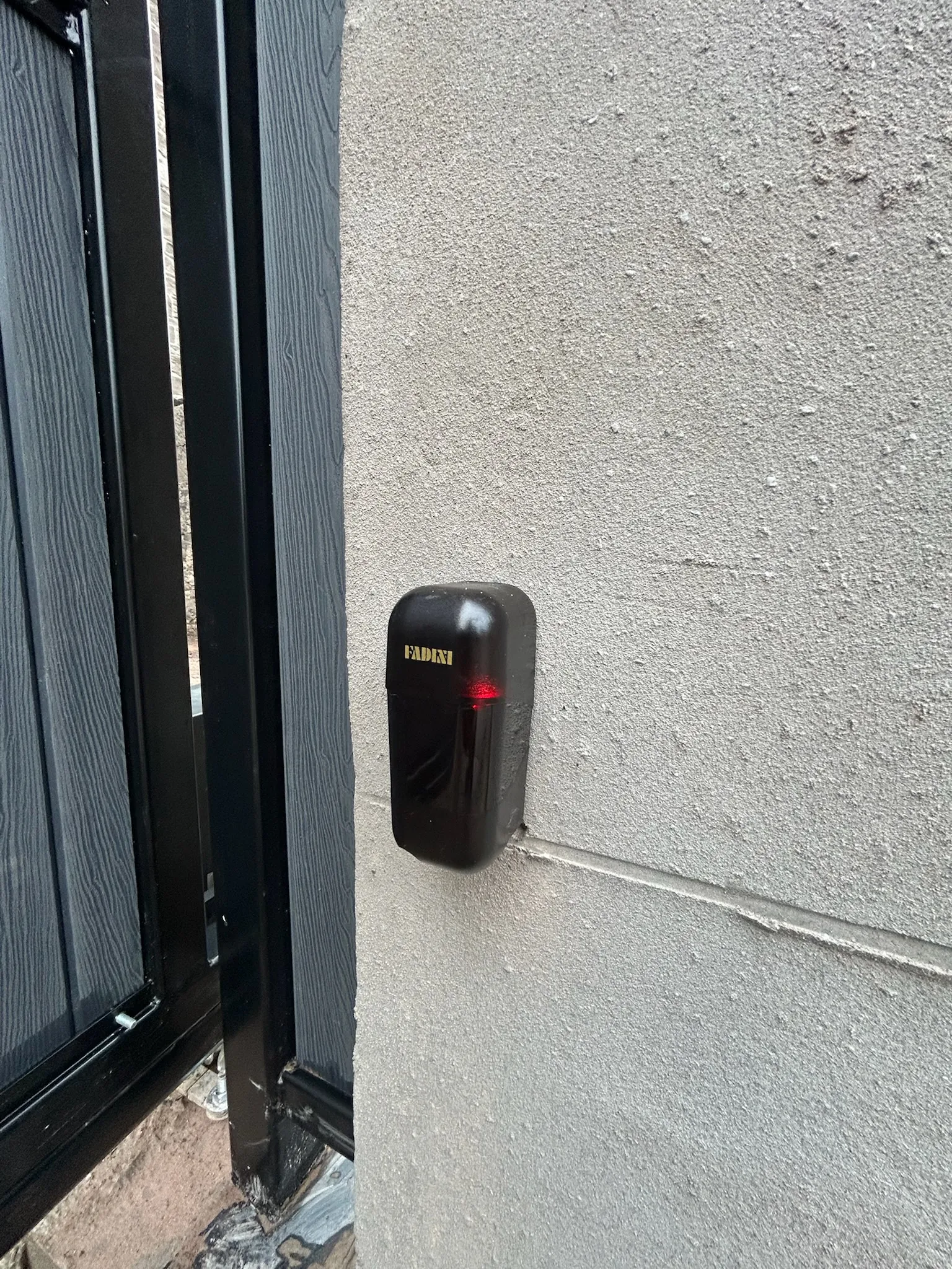 Akuvox video intercom installed on a commercial entrance gate in Scotland by KLR Design Limited
