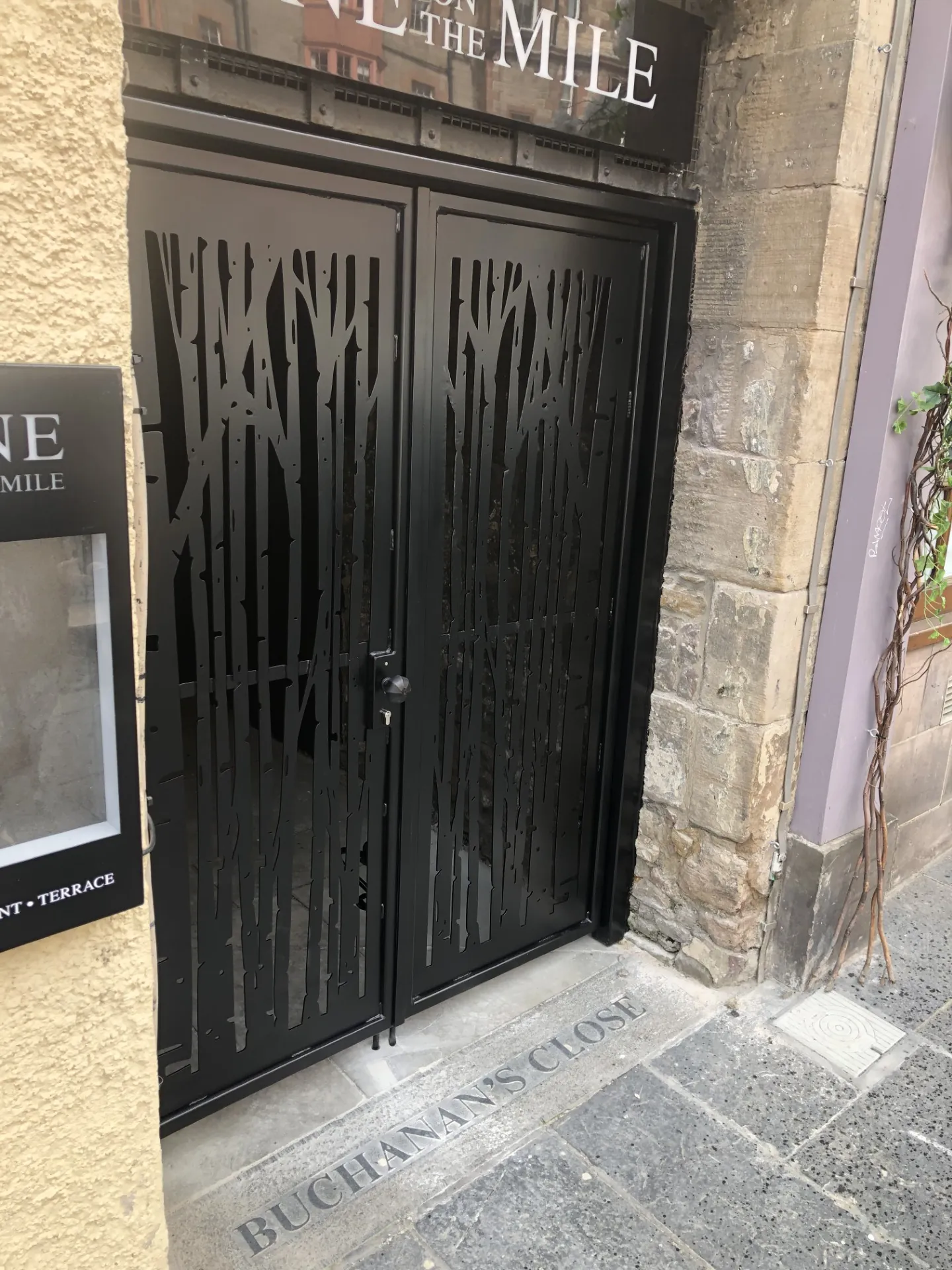 Custom laser-cut security gates installed at Radisson Blu Edinburgh by KLR Design Limited